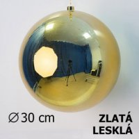 Vánoční koule zlatá 30cm