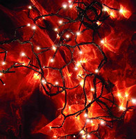 Vánoční efektová girlanda žárovková - čirá