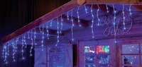 Vánoční světelné LED rampouchy - 24V - modrá