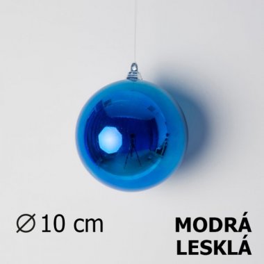Vánoční koule modrá 10cm
