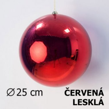 Vánoční koule červená 25cm