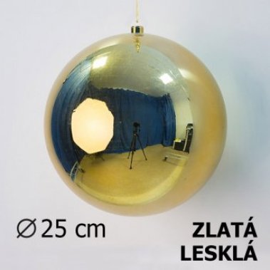 Vánoční koule zlatá 25cm