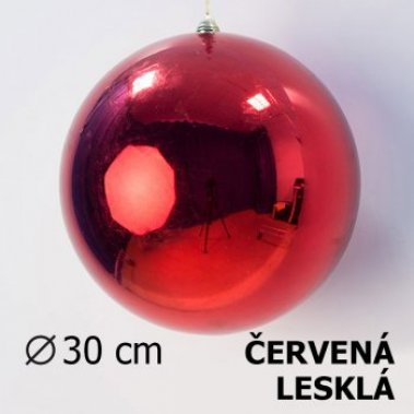 Vánoční koule červená 30cm