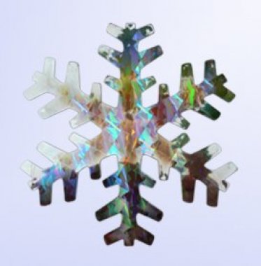 Vnon vloka stbrn 15cm holografick