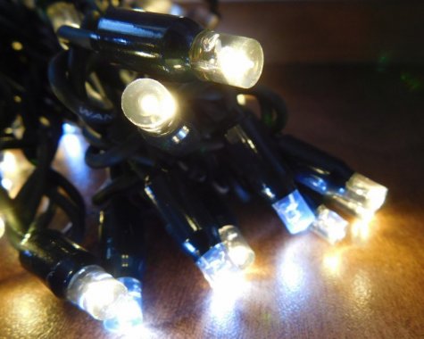 LED řetěz HIGH-PROFI 27 LED teplá bílá + 13 LED studená bílá - 5m