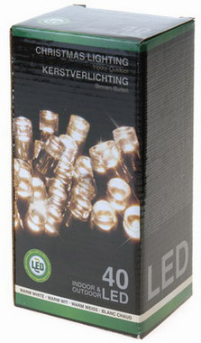 Vánoční LED girlanda 40 LED - 24V - teplá bílá