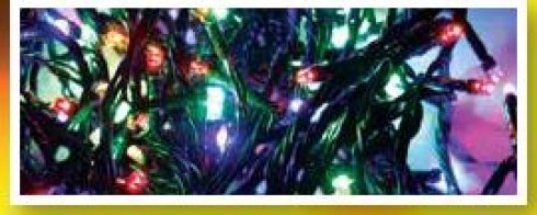 LED girlanda na baterie venkovn s ovladaem, multicolor, 48 LED