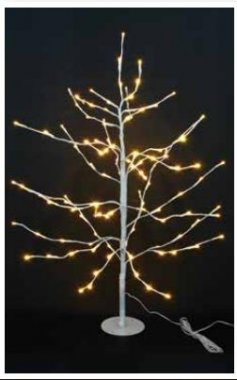 Stromek svítící bílý (18 větví)